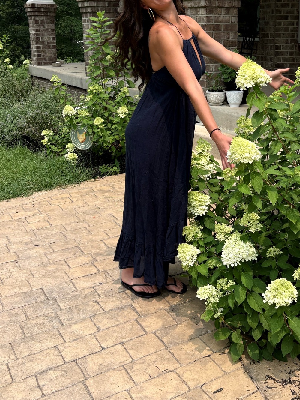 Navy Halter Maxi Dress